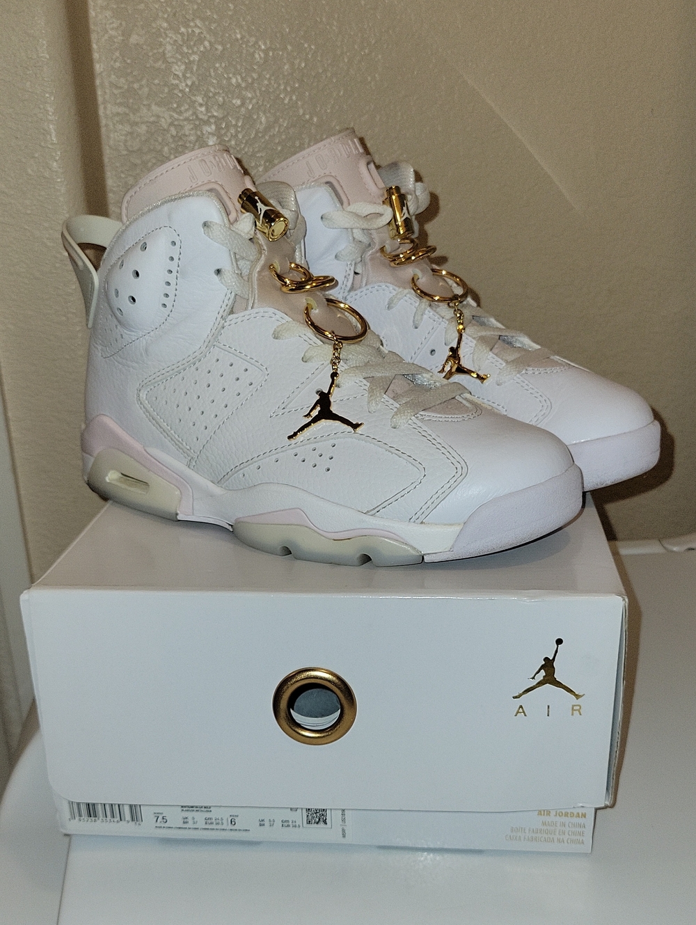 Jordan 6 Retro Gold Hoops (Women's)